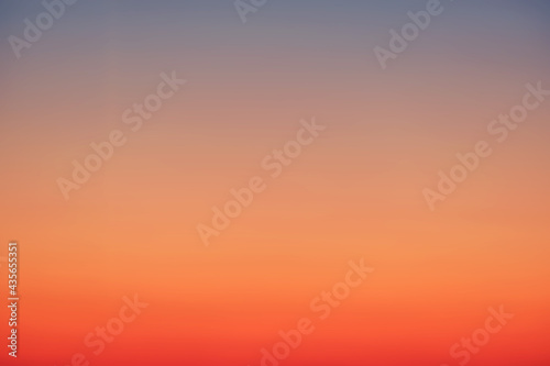 Sunset sky gradient with colors from orange to red