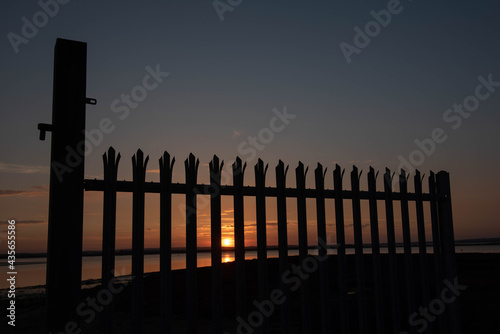 Picket Fence in sunset uk