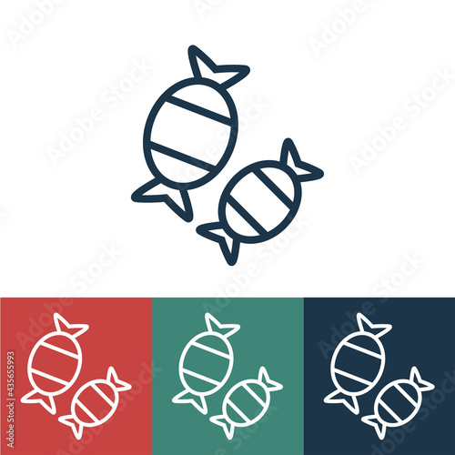 Linear vector icon with sweets