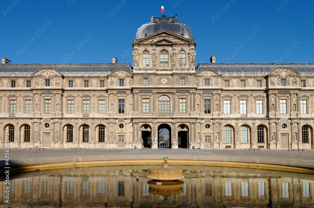 The Louvre palace architecture in Paris
