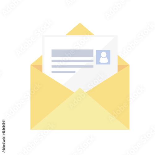 Free Download open envelope with sheet - GFXLoad