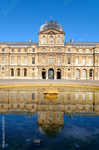 The Louvre palace architecture in Paris