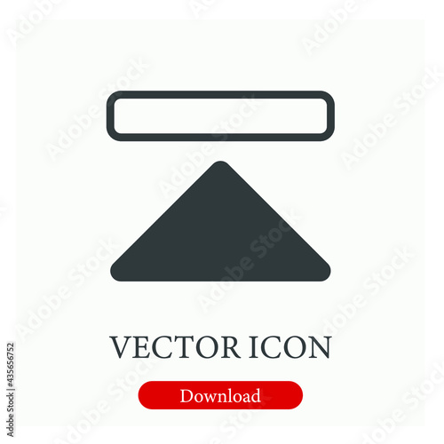 Eject  vector icon. Editable stroke. Symbol in Line Art Style for Design, Presentation, Website or Apps Elements, Logo. Pixel vector graphics - Vector photo