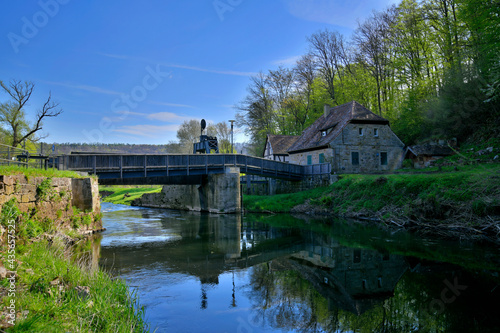 Das alte Wehrhaus an der Fränkische Saale bei Kleinbrach