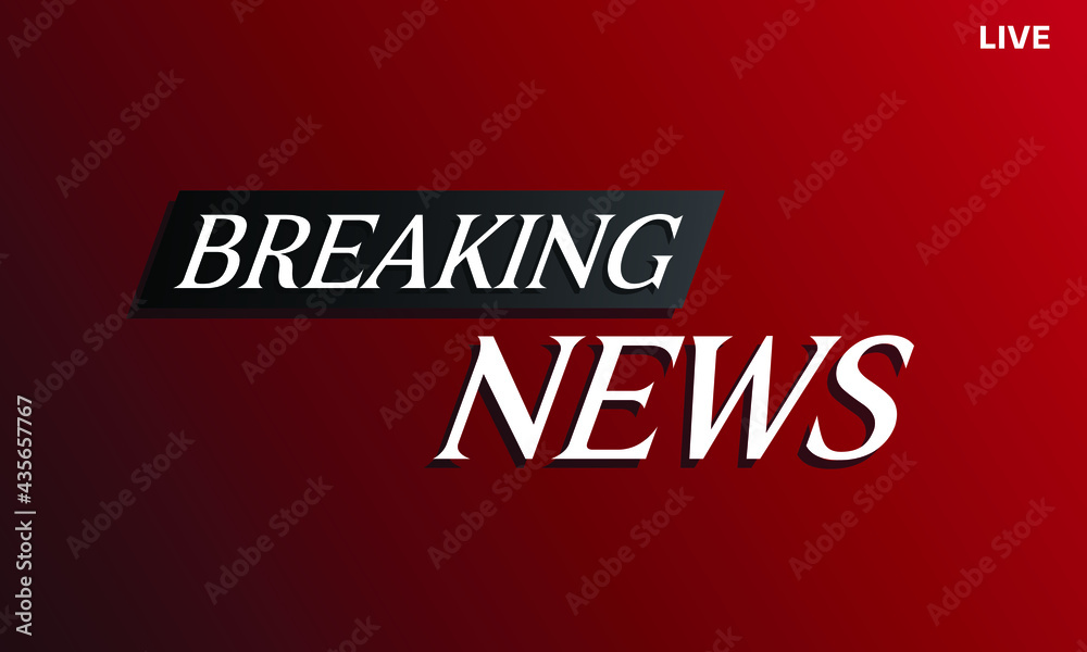 simple breaking news banner background with red background