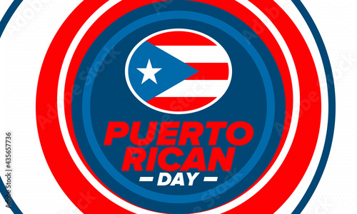 Free Download Puerto Rican Day. National happy holiday. Festival and parade in honor of independence and freedom. Puerto Rico flag. Latin american country. Patriotic elements. Vector poster illustration - GFXLoad