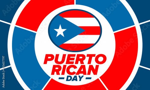 Free Download Puerto Rican Day. National happy holiday. Festival and parade in honor of independence and freedom. Puerto Rico flag. Latin american country. Patriotic elements. Vector poster illustration - GFXLoad