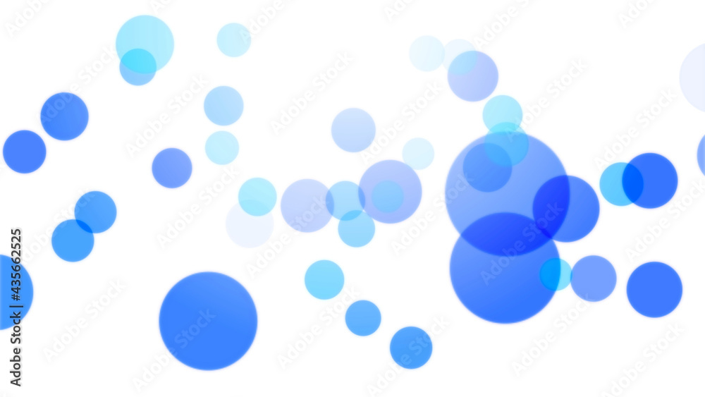 青色の円形の背景素材(白背景)	