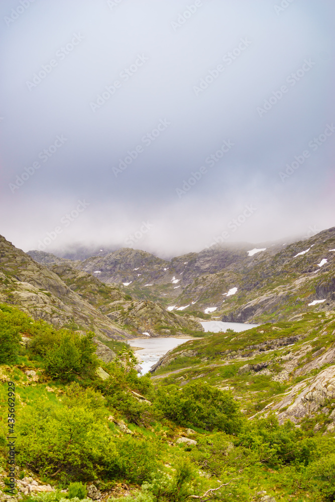 Lakes in mountains Norway