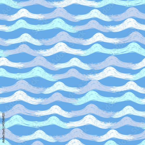 Seamless Pattern of Waves. © Marina Grau