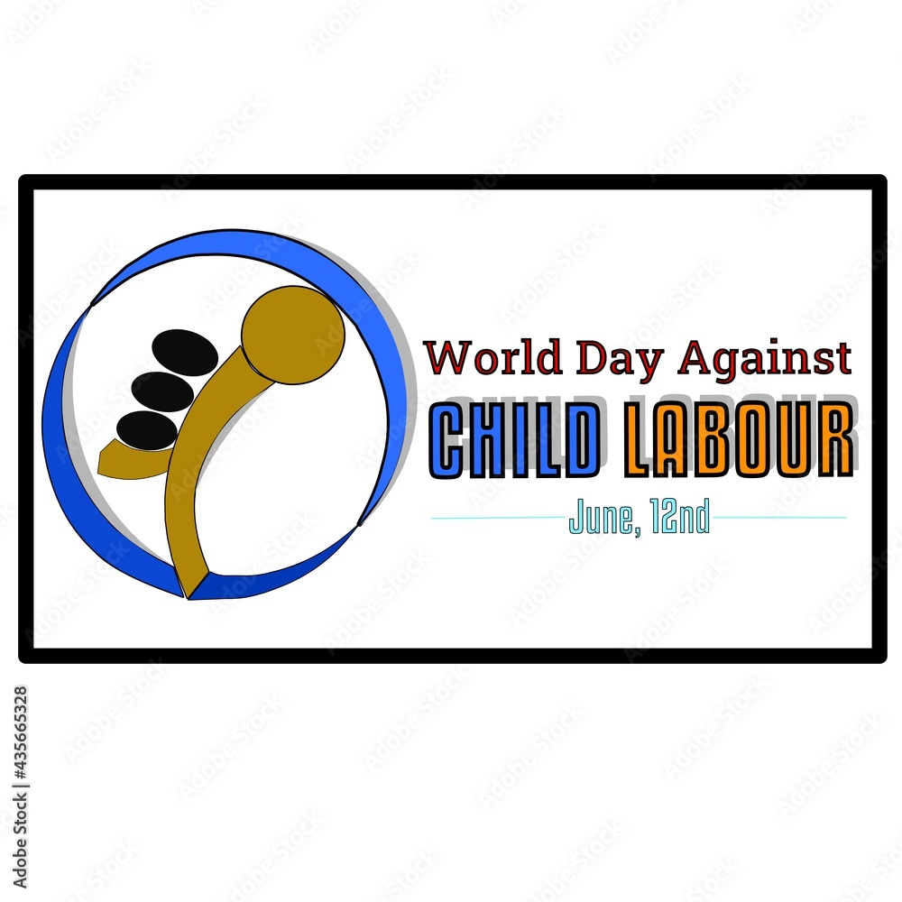 World Day Against Child Labour illustration vector icon Stock Vector ...