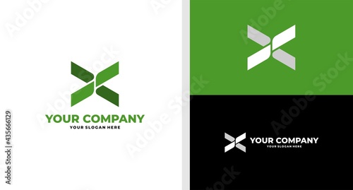 LETTER X LOGO ARROW GEOMETRIC EDITABLE