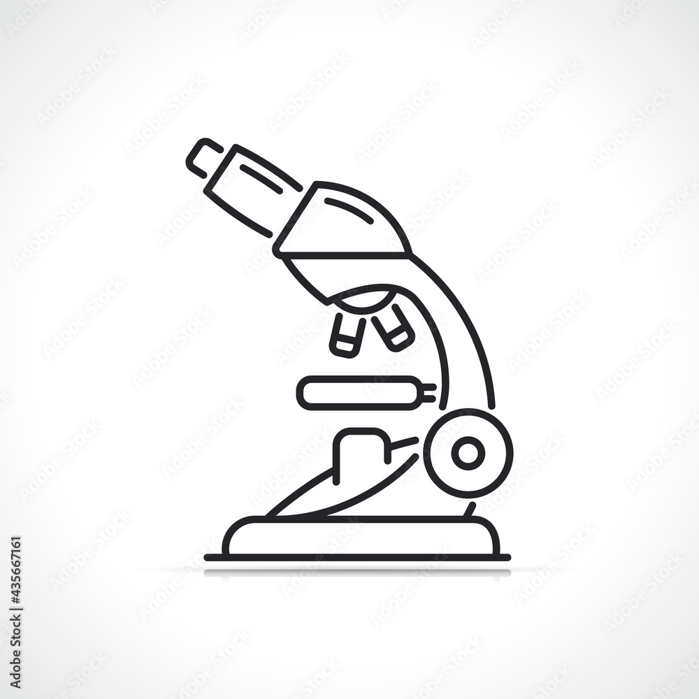 microscope instrument thin line icon microscope instrument thin line icon