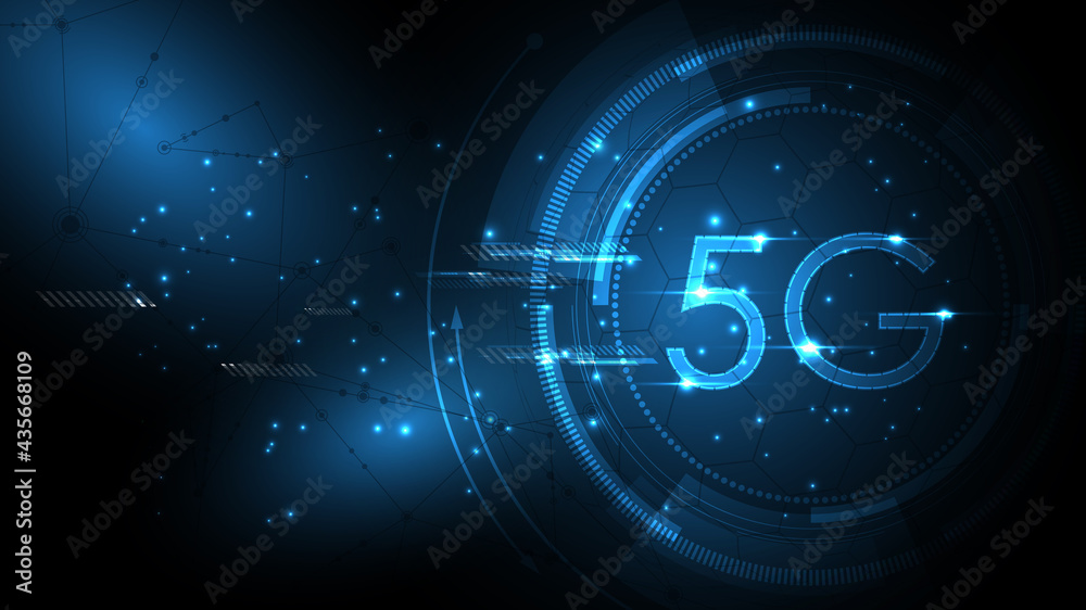 5G network wireless internet connecting, internet of things, communication network,High speed, broadband telecommunication