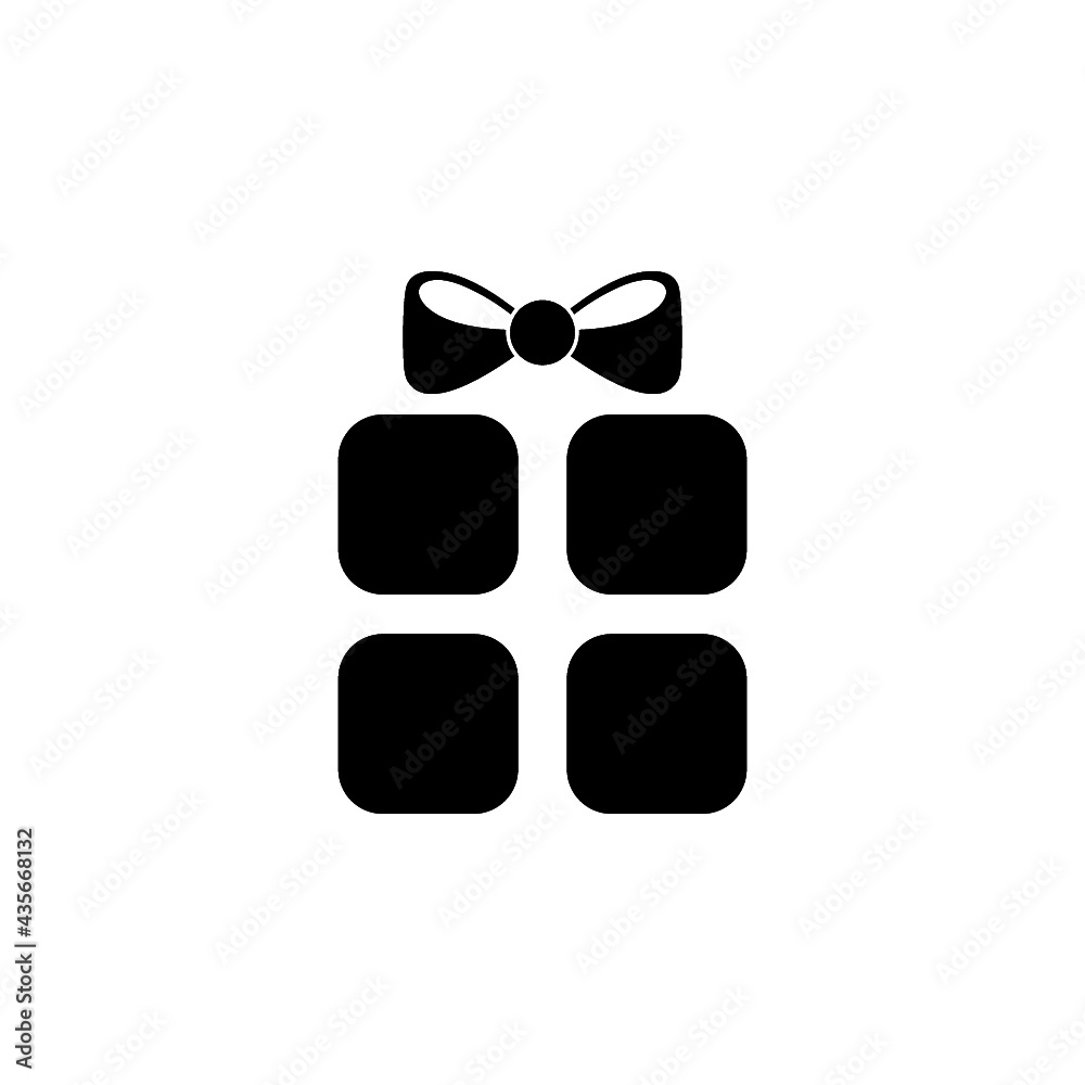 Gift box icon isolated on white background 