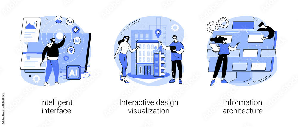 Software development abstract concept vector illustrations. - obrazy, fototapety, plakaty 