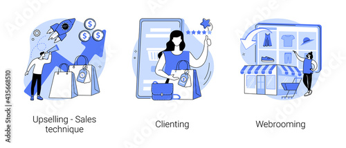 Marketing and sales abstract concept vector illustrations.