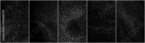 Wallpaper Mural Set of distressed white grainy texture. Dust overlay textured. Grain noise particles. Snow effects pack. Rusted black background. Vector illustration, EPS 10.  Torontodigital.ca