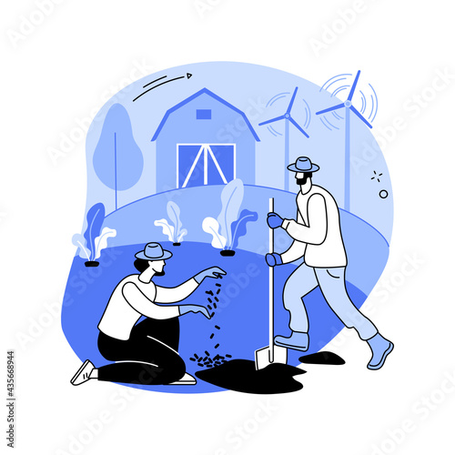 Sustainable agriculture abstract concept vector illustration.