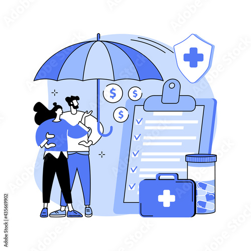 Health insurance abstract concept vector illustration.