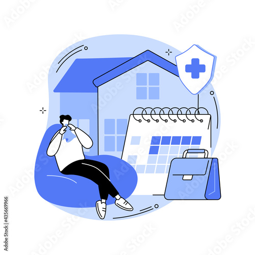 Sick leave abstract concept vector illustration.