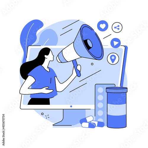 Pharmaceutical marketing abstract concept vector illustration.