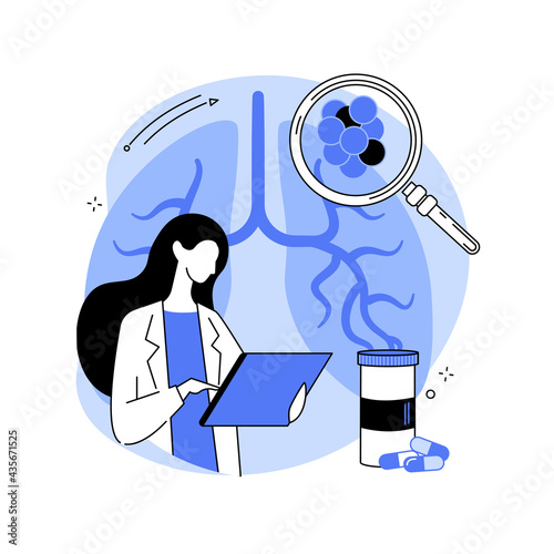 Chronic obstructive pulmonary disease abstract concept vector illustration.