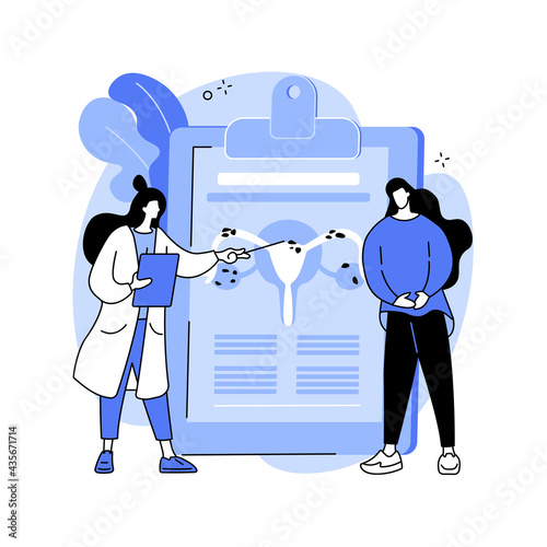 Endometriosis abstract concept vector illustration.