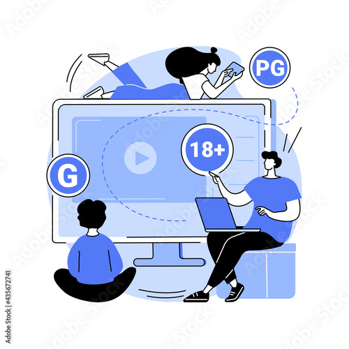 Content rating abstract concept vector illustration.