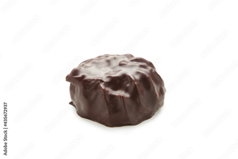 Chocolate covered marshmallow isolated on white background Chocolate covered marshmallow isolated on white background