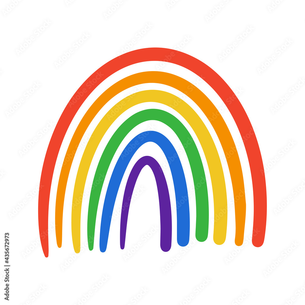 LGBT Rainbow flag colorful Pride of Gay, Lesbian concept vector background
