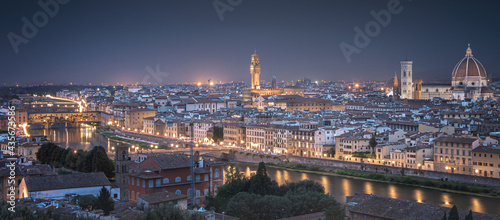 Night view on Florence, Italy