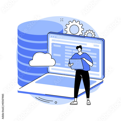 Big data programming abstract concept vector illustration.