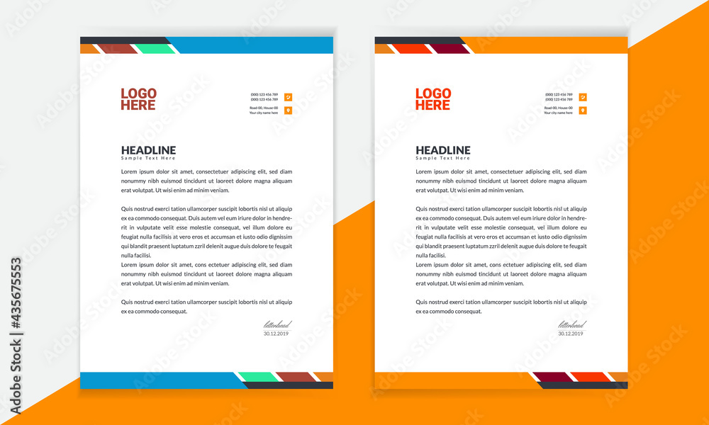 Professional Letterhead Template Modern Business Letterhead Design Template