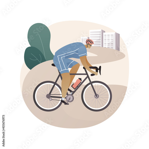 Fototapeta Naklejka Na Ścianę i Meble -  Road bicycle abstract concept vector illustration.