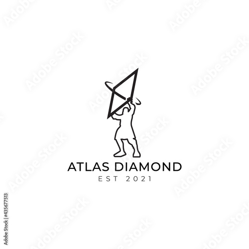Atlas Diamond logo design illustration