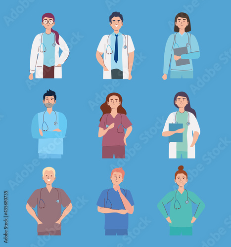 medical staff with stethoscope