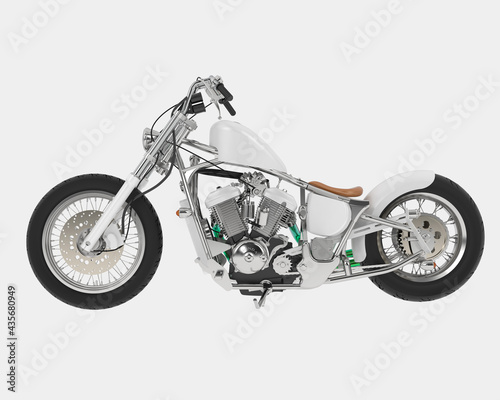 Chopper isolated on background. 3d rendering - illustration photo