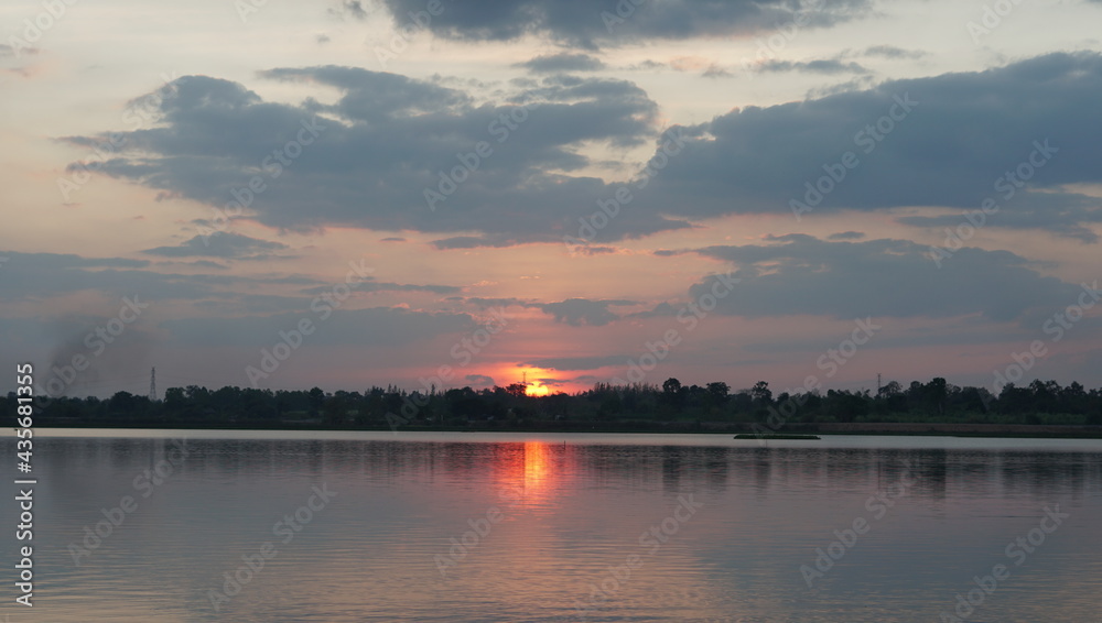 sunrise over the river