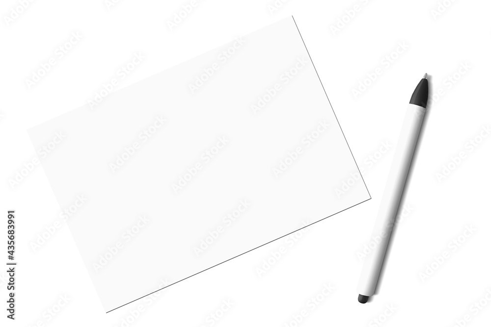 Pen mock up classic white. Elements for branding, sale and design Pen mock up classic white. Elements for branding, sale and design