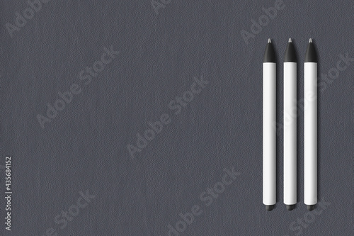 Pens mock up white and back. Elements for design