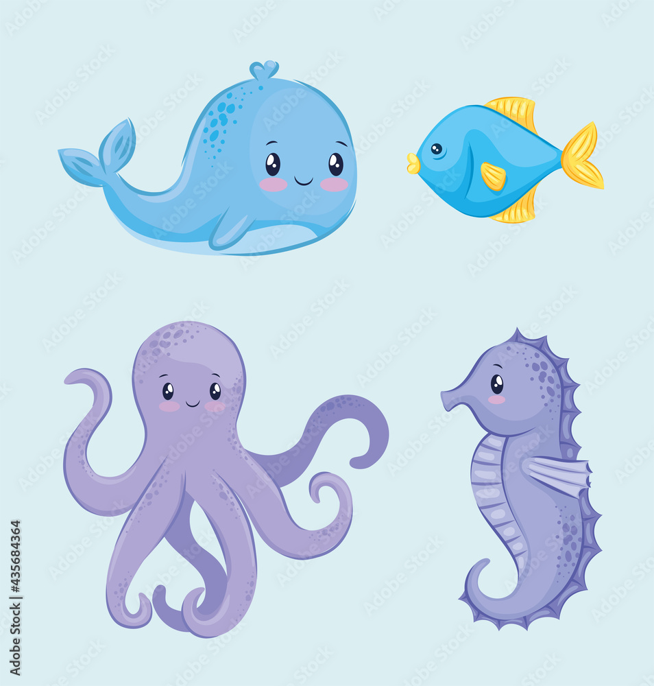 set of icons with animals set of icons with animals