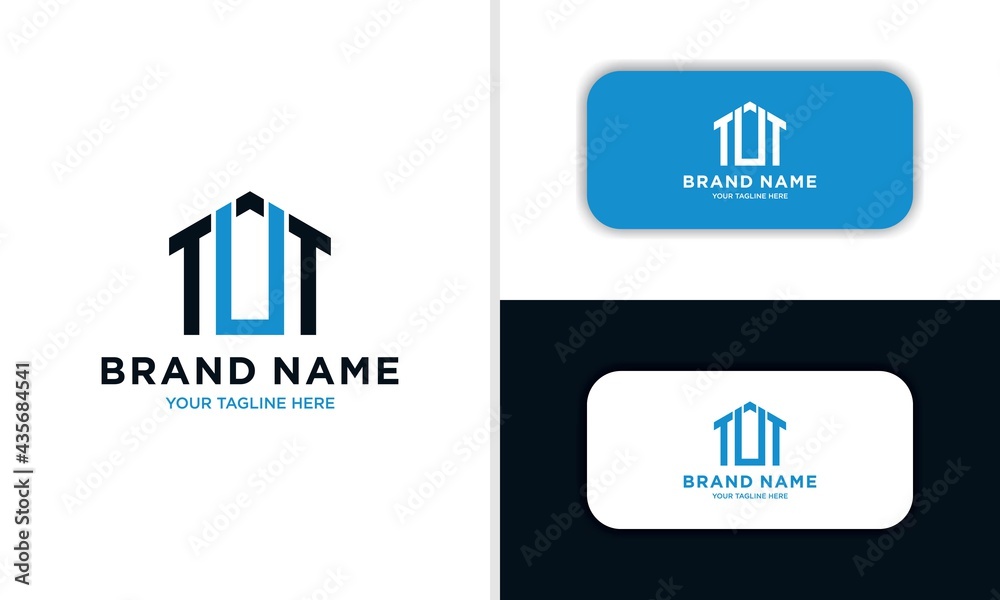 Letter TU home in vector for Real Estate , Property and Construction