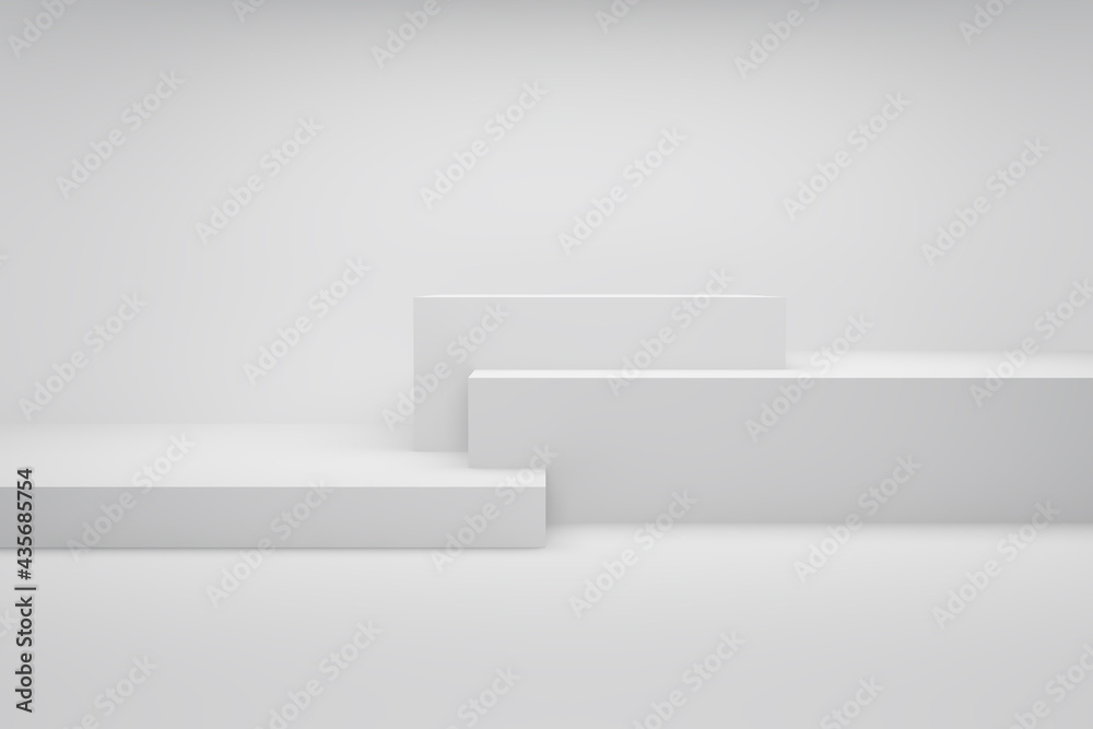 Background 3d white rendering with podium and minimal in abstract composition, 3d render, 3d illustration Background 3d white rendering with podium and minimal in abstract composition, 3d render, 3d illustration