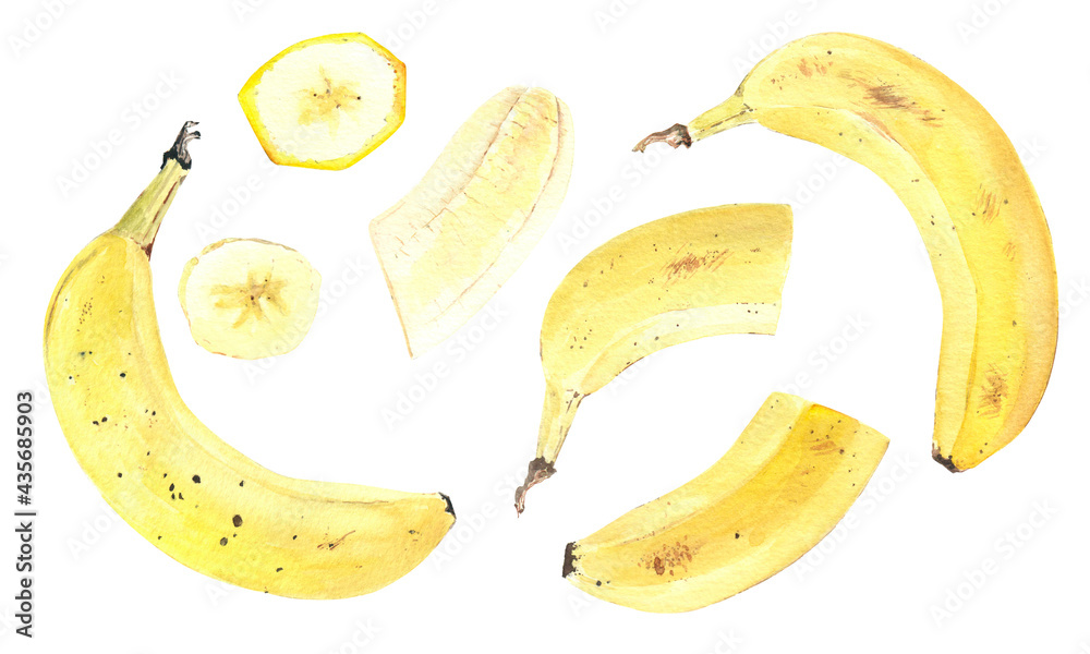 Watercolor Bananas