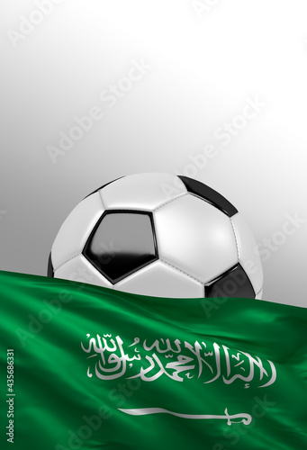 3D Saudi Arabian Flag, Soccer (3D Render) © zavarts