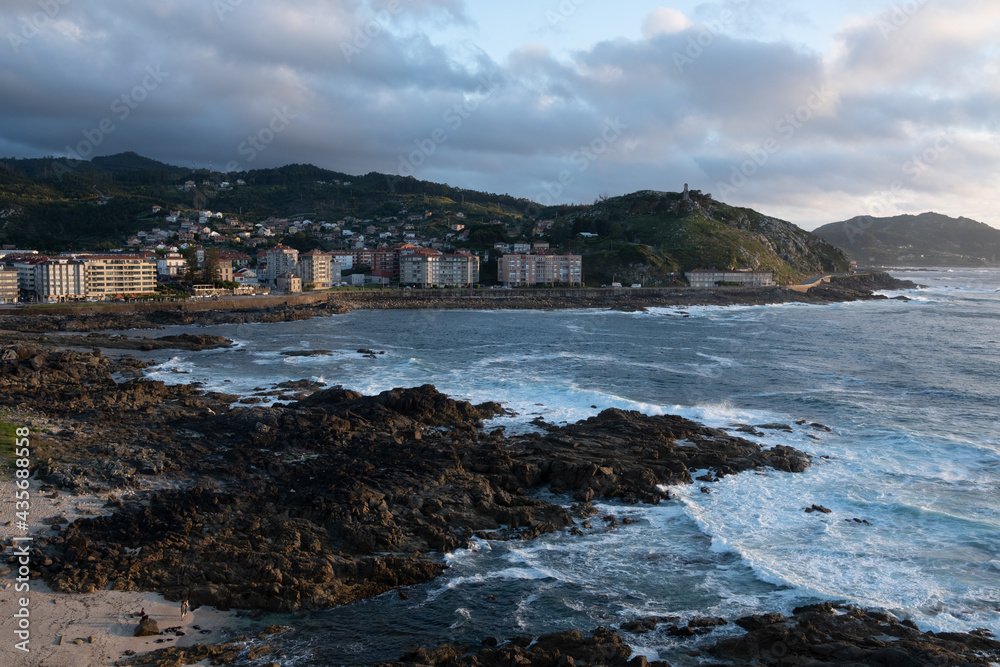 view of Baiona on the Atlantic coast, Pontevedra, Galicia