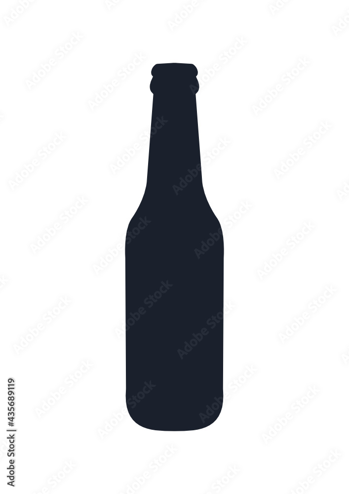 Beer bottle icon. (Beer bottle vector silhouette) Beer bottle icon. (Beer bottle vector silhouette)