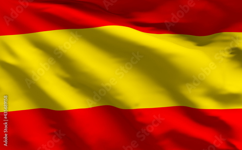 3D Spanish Flag  3D Render 