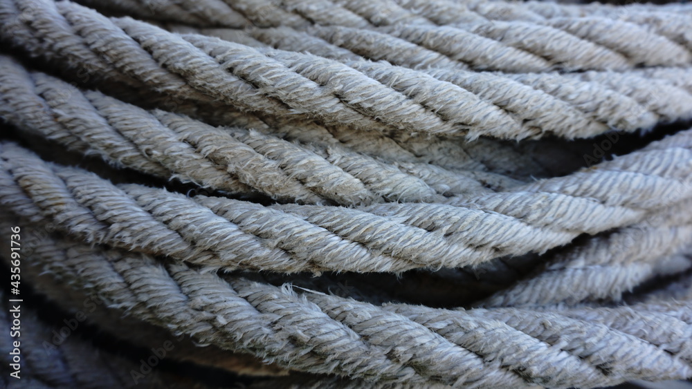 braided rustic rope close up